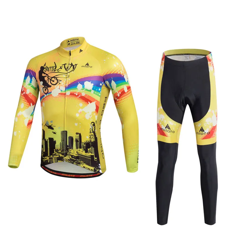 MILOTO зимние теплые флисовые велосипедные костюмы для мужчин 2019 roupa ciclismo комплекты
