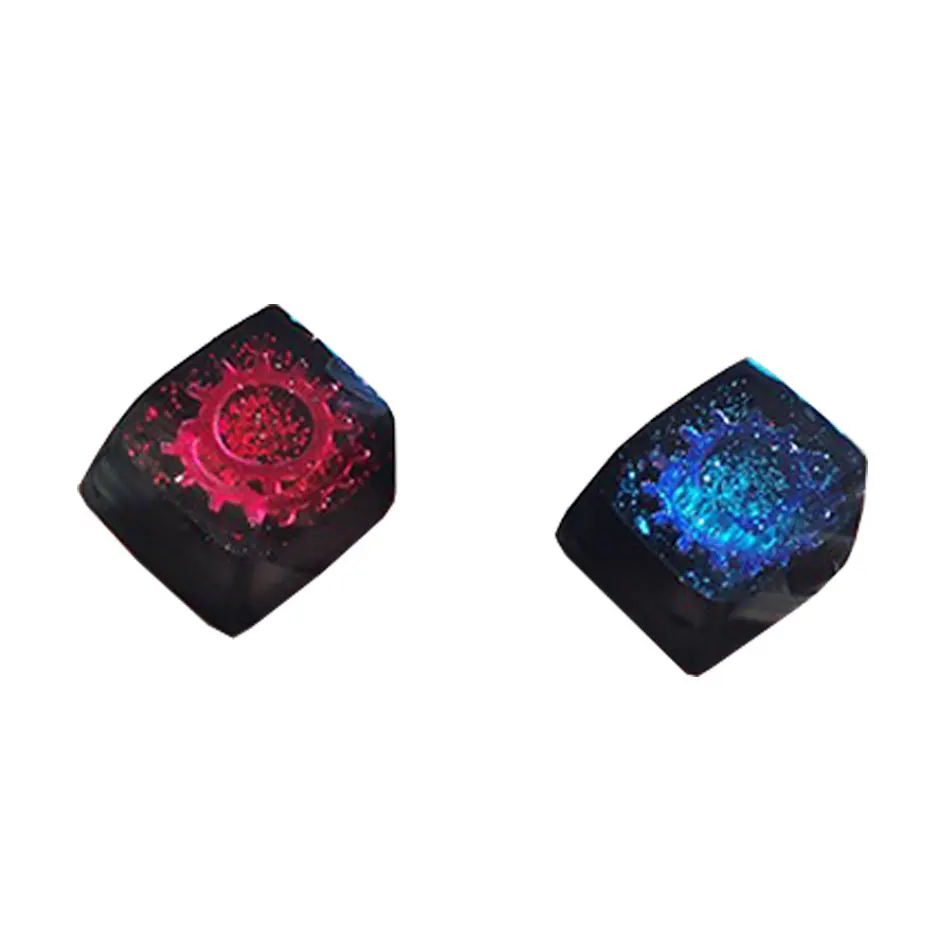 Customized Cherry Mx Switch Mechnical Keyboard Backlight Resin Keycaps OEM SA Profile Gear Pointer Design Keycaps Replacement
