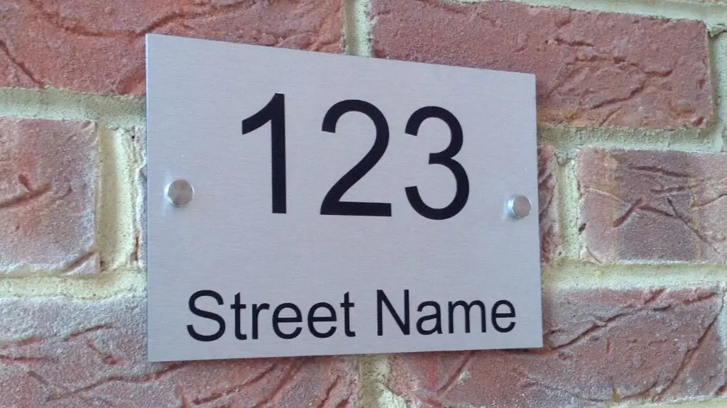 Матовый алюминиевый композитный номер для дома дверной знак табличка и уличное