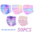 50 шт., одноразовые маски для лица в виде снежинок