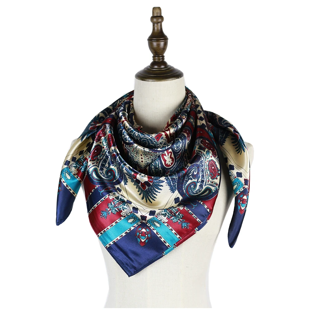 Головной шарф, Заводские шелковые шали 90 см