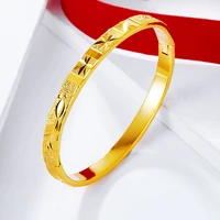 star carved fish design bangle yellow gold filled womens bangle openable bracelet gift