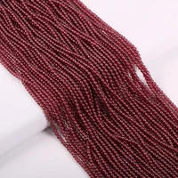 natural stone beads round dark red garnet loose beaded for jewelry making beadwork diy necklace bracelet accessories wholesale