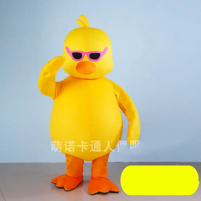 

Yellow Duck Mascot Cartoon Character Mascot Costume Adult Size Fancy Outfit Party Dress