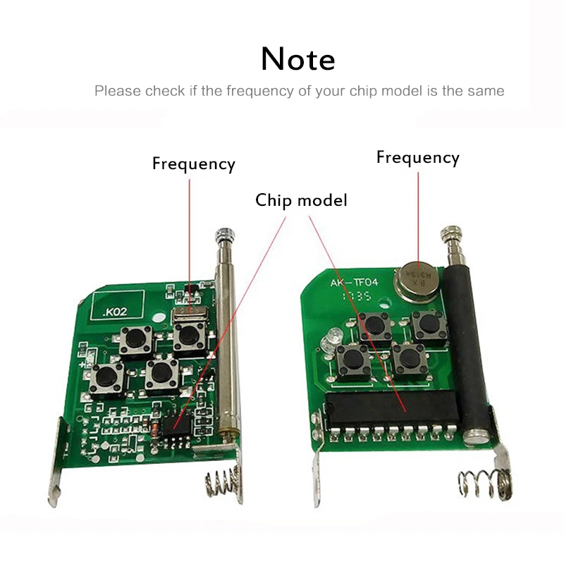 

433MHZ Remote Control Garage Gate Door Opener Remote Control Duplicator Clone Cloning Code Car KeyKey lock