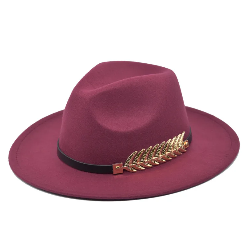 Fedora Hat Men Women Vintage Felt Hat with Wide Brim Gentleman Elegant Lady Winter Autumn Jazz Caps Wedding Church Flat EavesHat