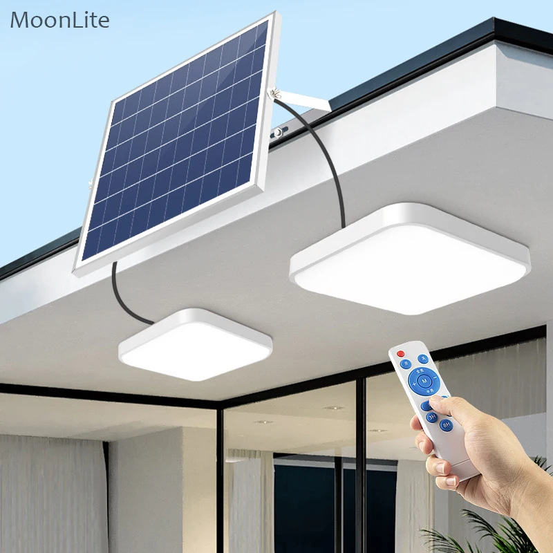 Solar Lights Indoor Outdoor solar ceiling light home with Remote Control solar led light Decoration Lighting for Garage Garden