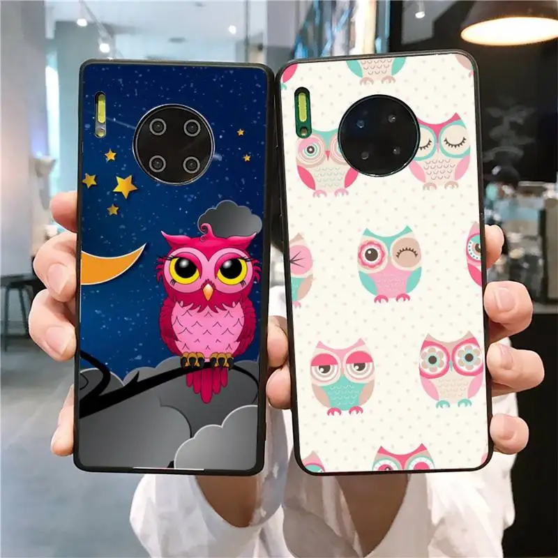 

YNDFCNB Cute owl animal Phone Case for Huawei Mate 20 10 9 40 30 lite pro X Nova 2 3i 7se