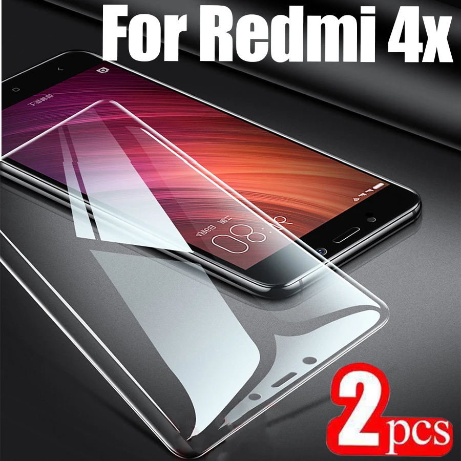 2 шт. защитное стекло redmi4x Защитное для xiaomi redmi 4x4 x закаленная пленка xaomi xiaomi4x red mi