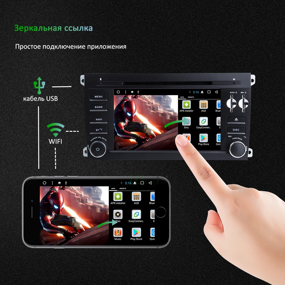Android 9,0 DSP 64G радио GPS 2 DIN в автомобиль для Porsche Cayenne 2003-2010 Cayenne S GTS 2003-2010 навигация ips экран dvd-плеер