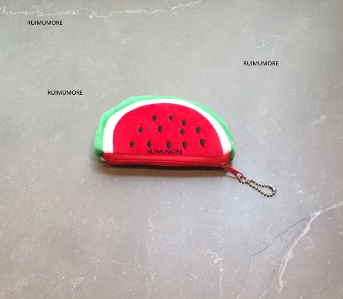 color Многомодельная новая плюшевая сумка с фруктами, Женский плюшевый Кошелек для девочек, лимон и т. Д. Брелок Плюшевый кошелек сумка - Цвет: color