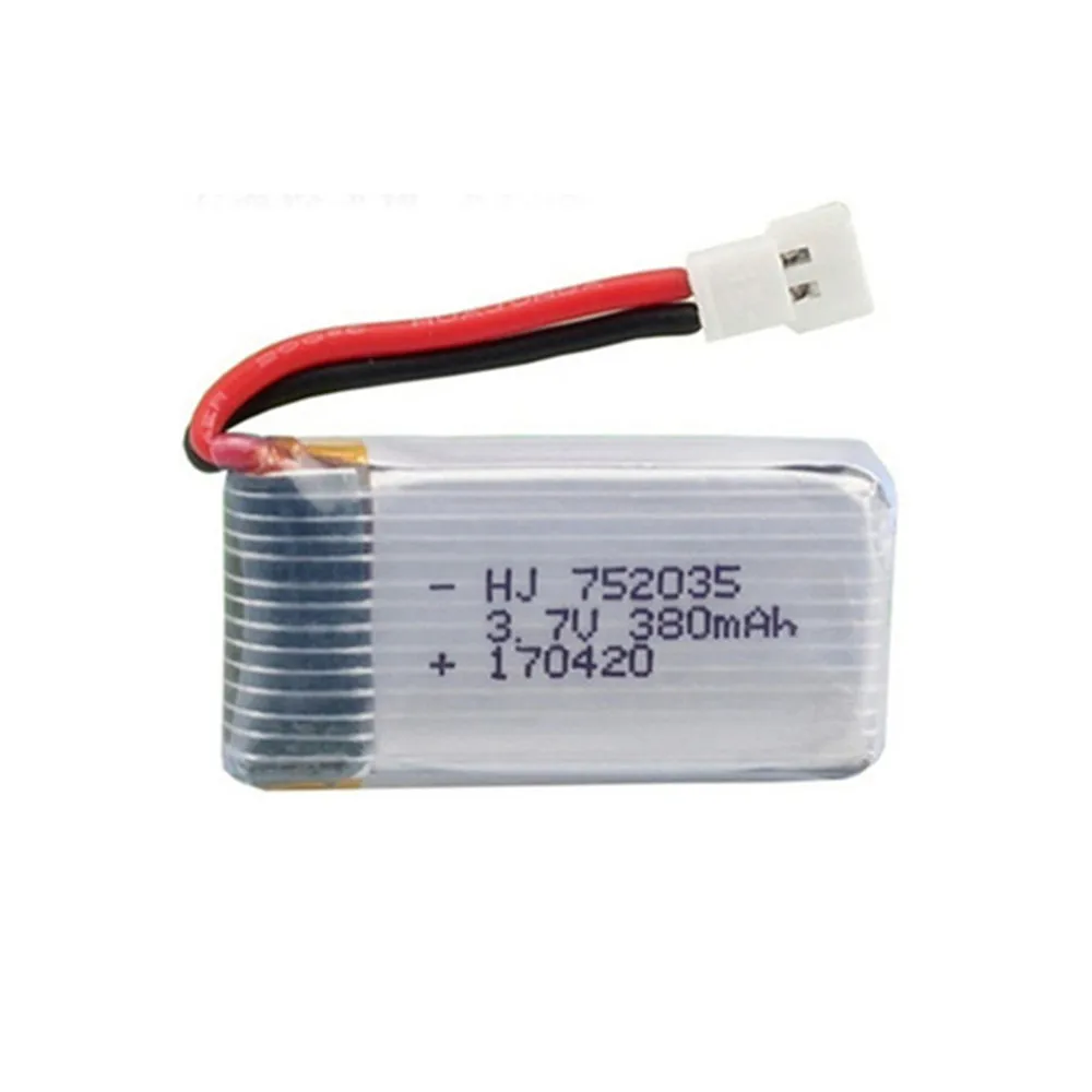 Аккумулятор lipo 3 7 в 380 мАч и зарядное устройство 6 1 для Hubsan X4 H107 H107L H107D JD385 JD388 детали