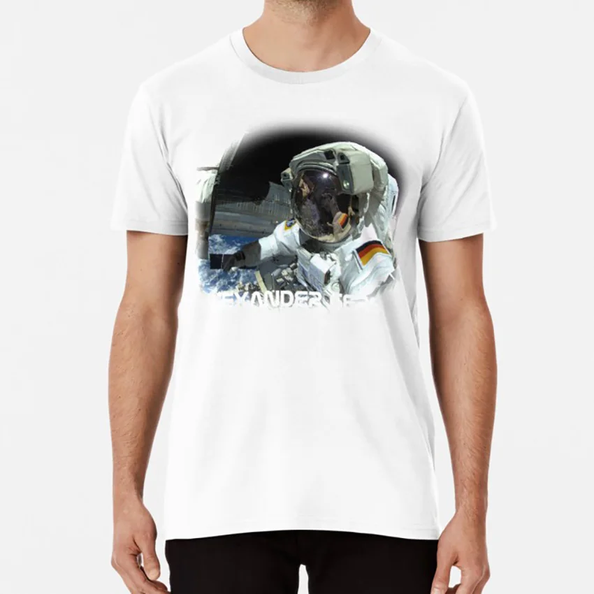 Александр герст Футболка астронавта фантастического мкс | Мужская одежда