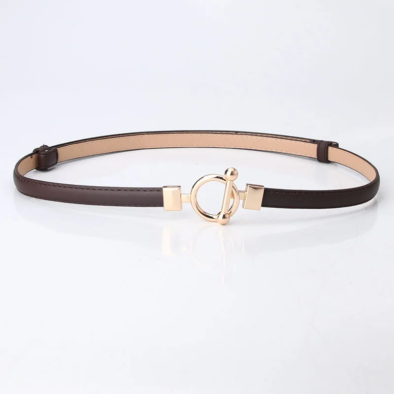 

2021 New Style Women Belt 1.4cm Width Quality PU Leather Waist Belt Casual Wild Dress Straps Belt Decotive