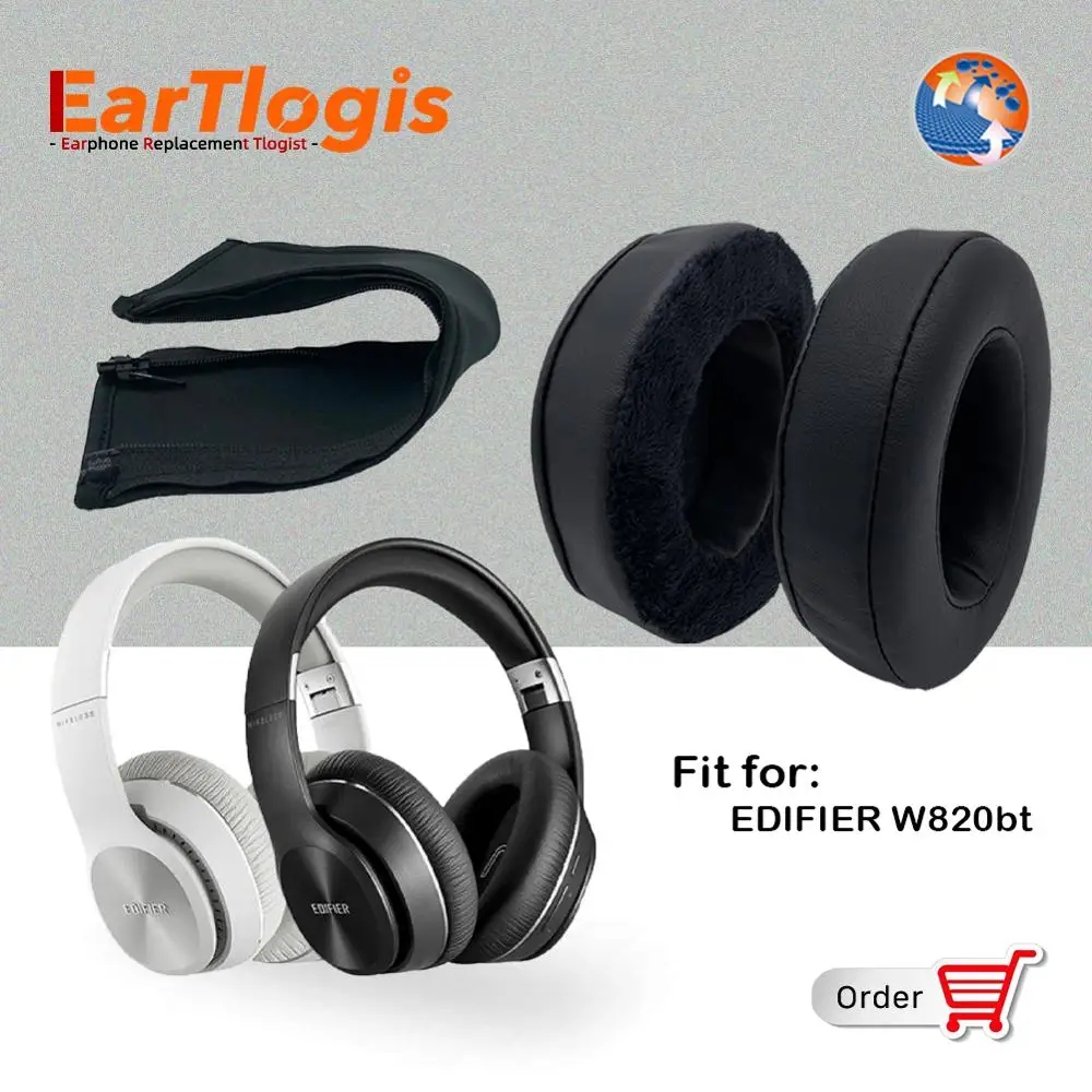 Peças de Reposição para Edifier Eartlogis Veludo Fone Ouvido Earpads Pára-choques Bandana Earmuff Capa Almofada W820bt W-820bt