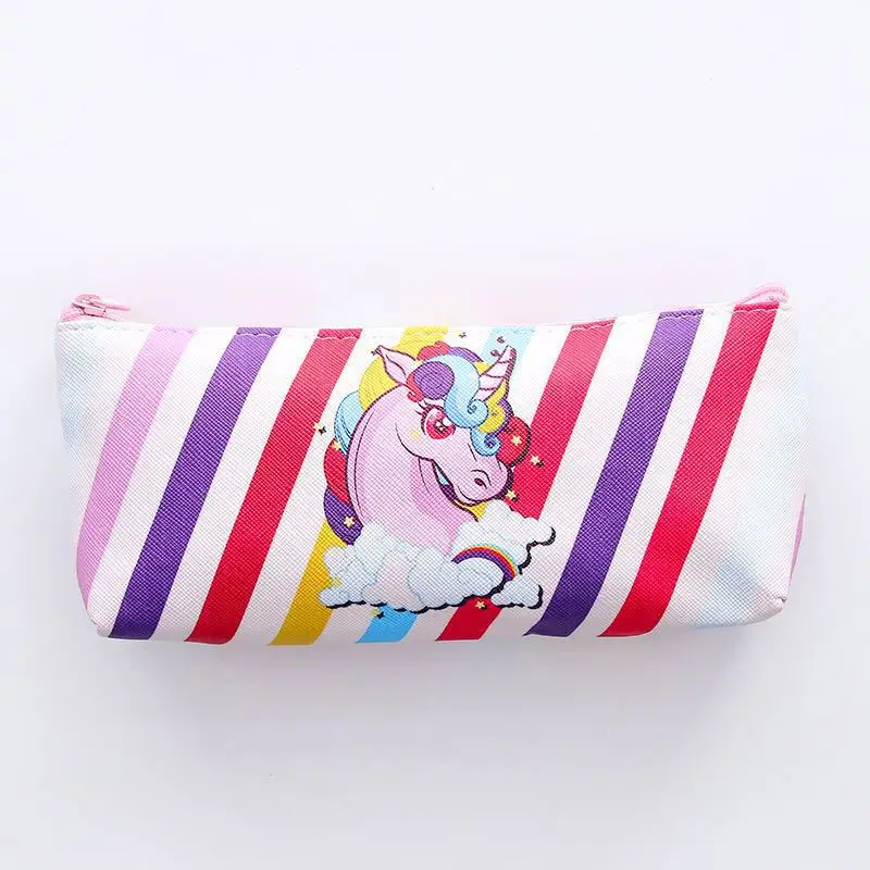 Чехол для карандашей с радужным единорогом из искусственной кожи Корейская