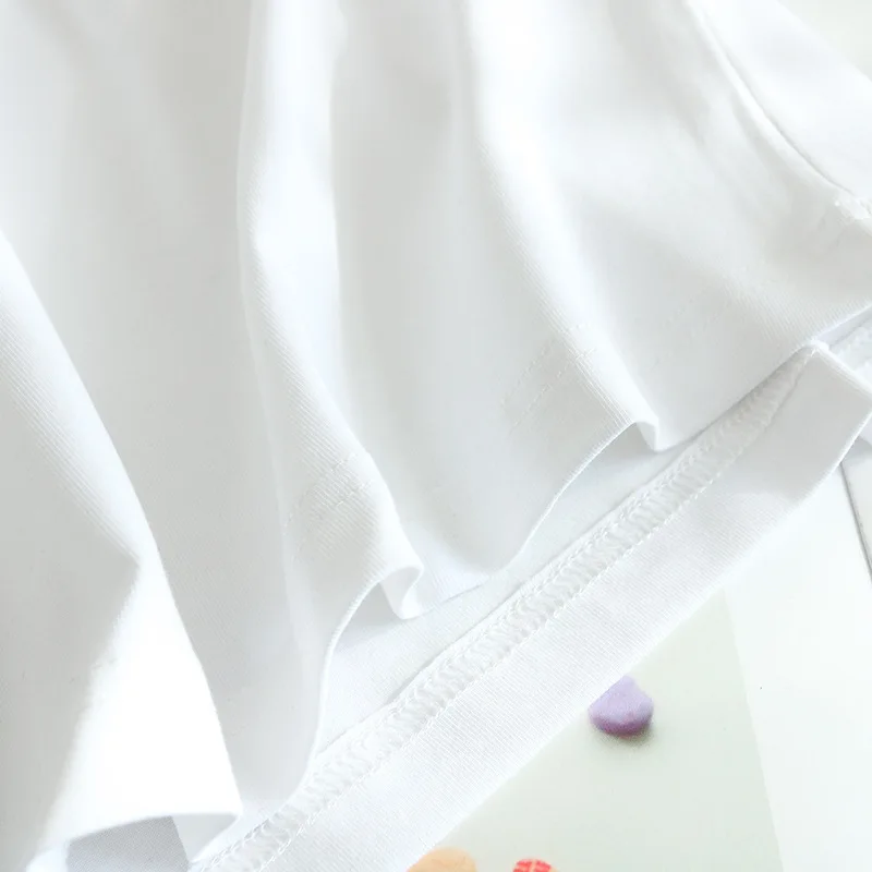 

109208 New Style Spring Summer Fashion Classic Color Contrast Neckline Letter Hot Diamond T-shirt Unisex Short Sleeved Shirt A2