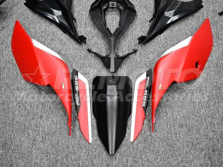 

New ABS Injection Motorcycle Whole Fairings Kit Fit for Ducati 959 1299 Panigale 2015 2016 2017 2018 15 16 17 18 red white matte