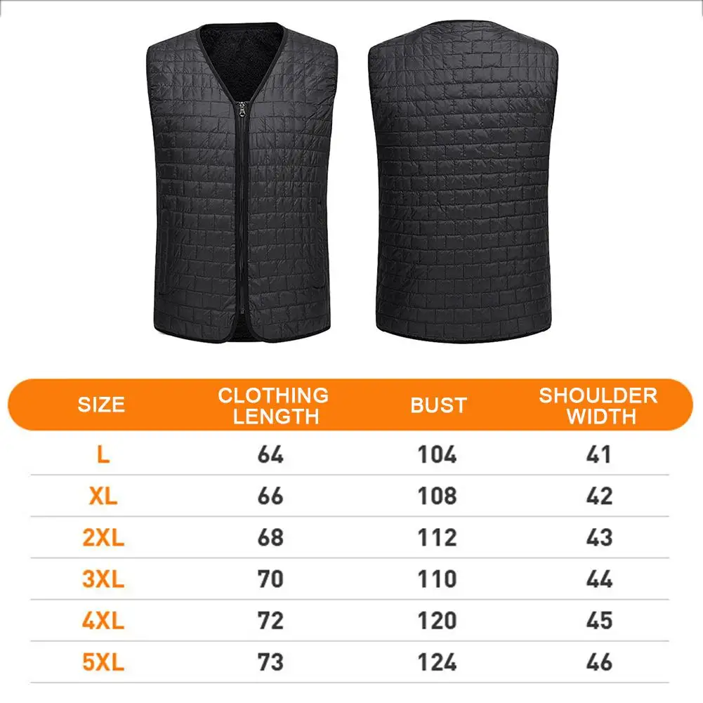

For Outdoor Cycling Winter Outdoor USB Infrared Heating Vest Electric Heated Waistcoat for Camping Hiking Cycling