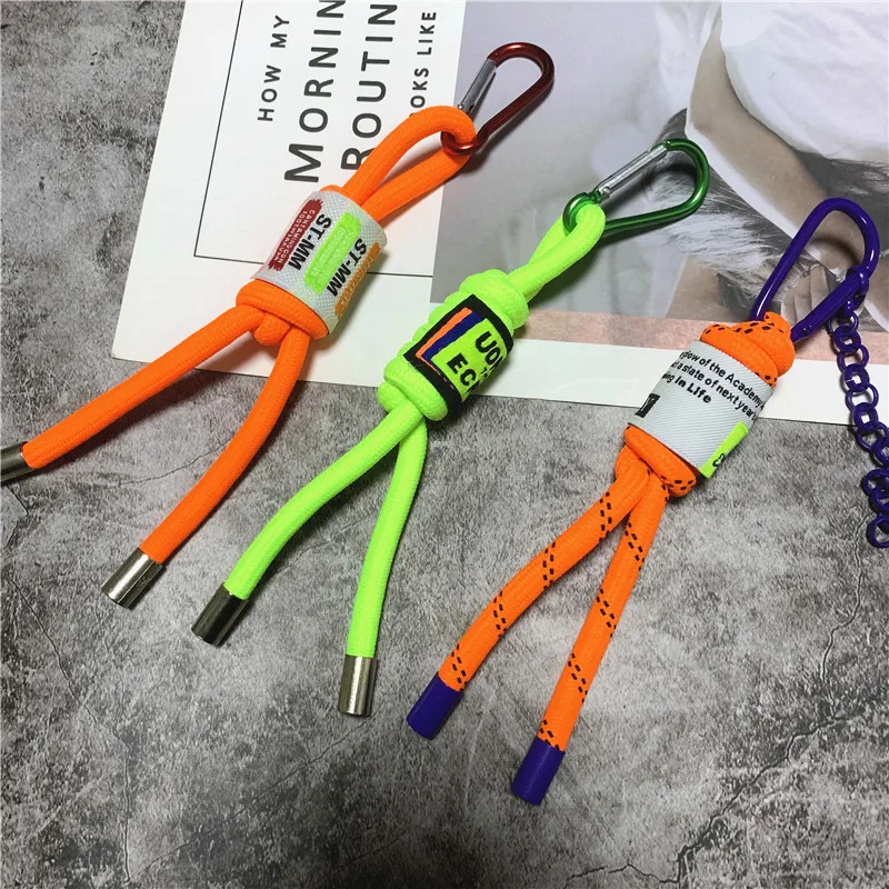 

Lanyard Hand-woven Phone Strap Fluorescent Color Landyard Personalized Cool Strap Schoolbag Ornament Keychain Lanyard Strips