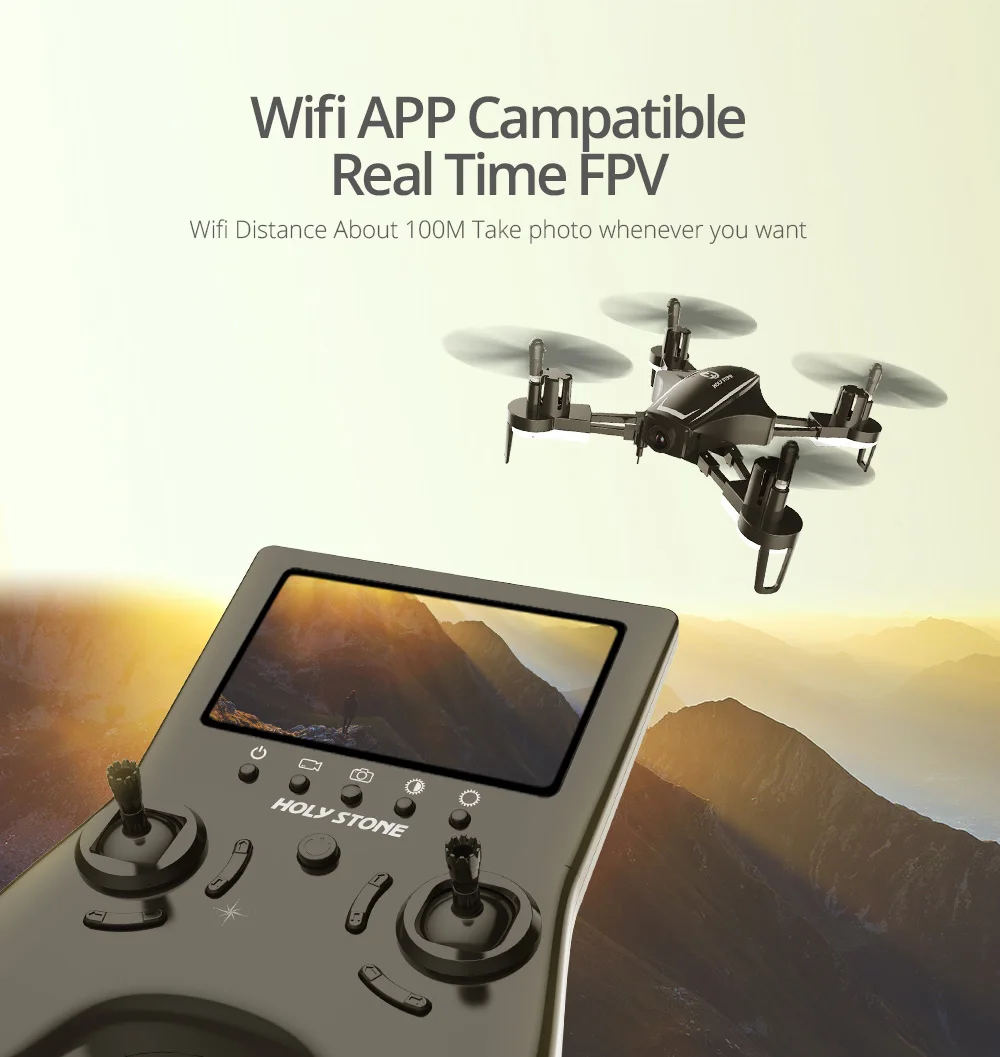 Holy Stone HS230 RC дроны гоночные FPV 5,8G Wifi Дрон с 2MP 720P HD 120 широкоугольная камера с ЖК-экраном 40 км/ч скоростной Квадрокоптер