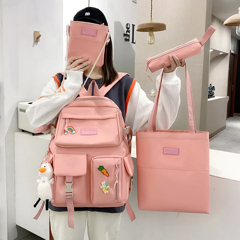 

Emerald Schoolbag Female Student Large Capacity Junior High School Student Campus Backpack Small Fresh Backpack Female