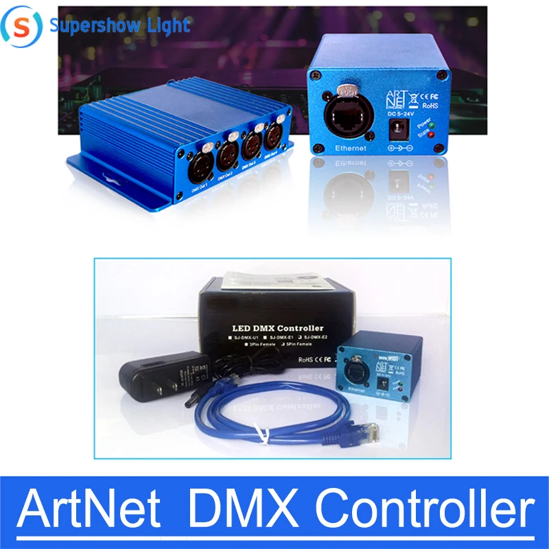 Online ArtNet 2048 4 Port Bidirektionale ArtNet/DMX Konverter Standard DMX512 Ausgang RJ45 Net Stecker Sulite/DMX LAN512