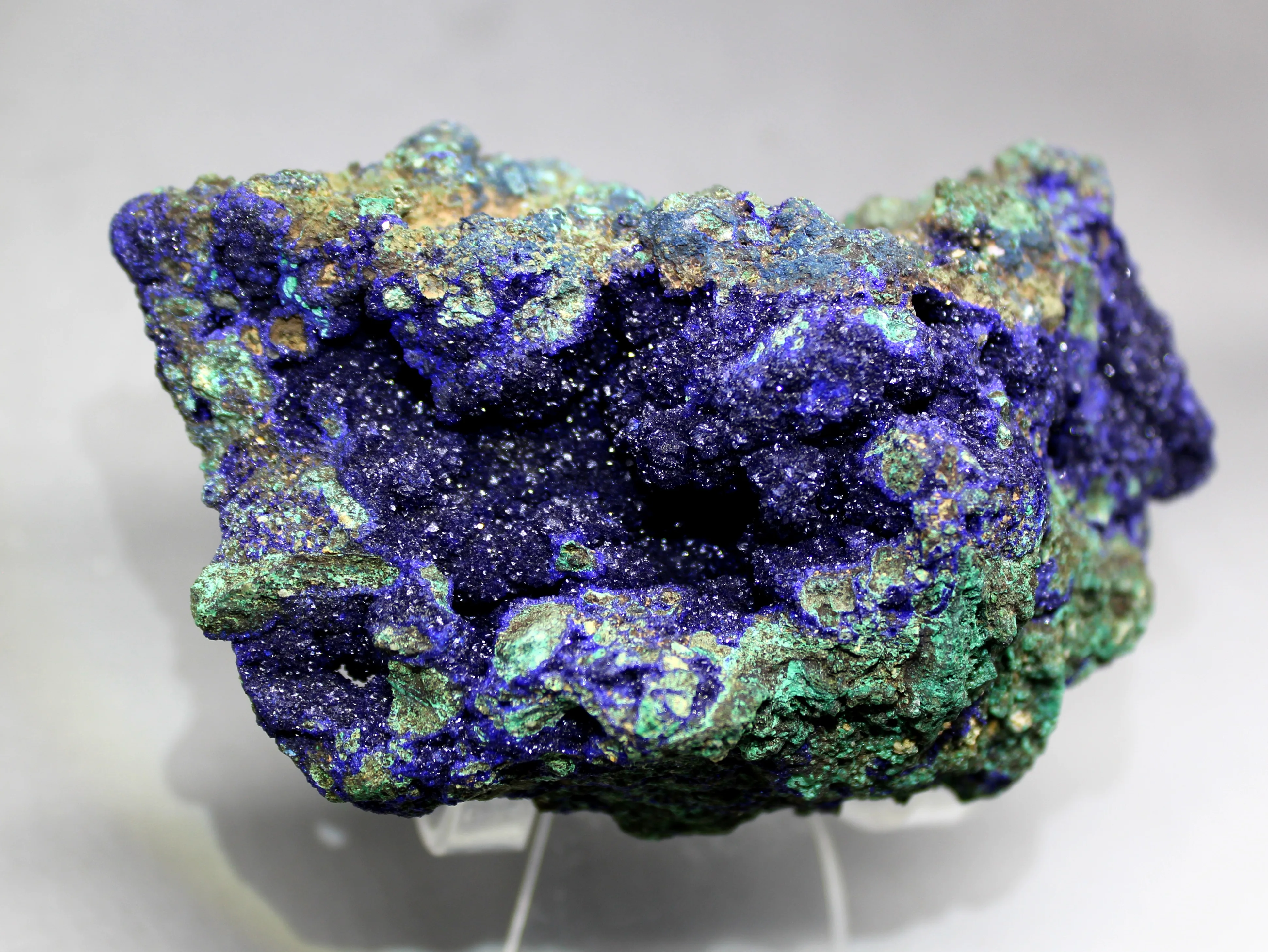 406g Natural shiny Azurite / malachite symbiotic mineral stone and crystal healing crystals from China | Дом и сад