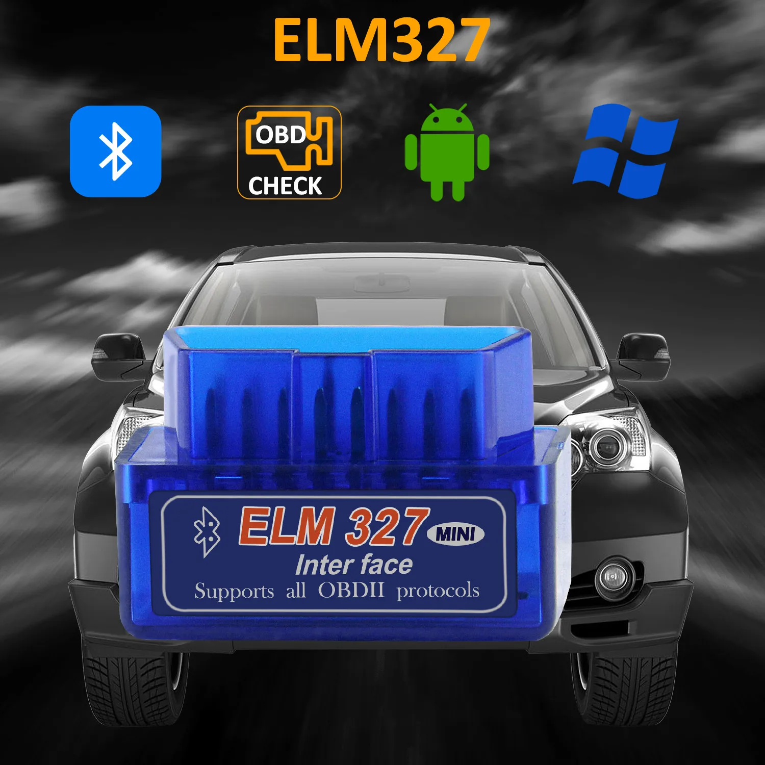 Автомобильный Bluetooth сканер ELM327 V1.5 PIC18F25K80 OBD2 ELM 327 Android/ПК крутящего момента адаптер