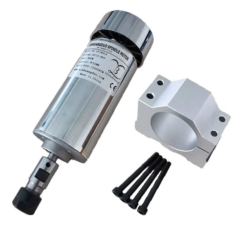 С воздушным охлаждением 200 W/300 W/400 W/500 Вт DC мотор шпинделя для ребенка от 12 до 48V DC собрать+ УФ-фильтр 52 мм с зажим Кронштейн приспособление для печатная плата ЧПУ-станка ER11
