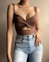 sexy backless womens tank top v neck criss cross spaghetti strap tops female 2022 summer fashion streetwear clothes ladies