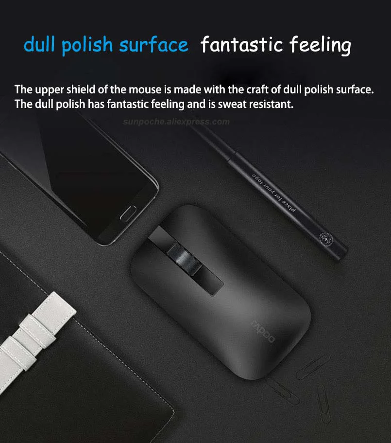 Rapoo M550 перезаряжаемая многорежимная Bluetooth 3,0/4,0 и 2,4G беспроводная мышь офисный ПК управляемая 3 устройства Бесшумная тонкая мышь