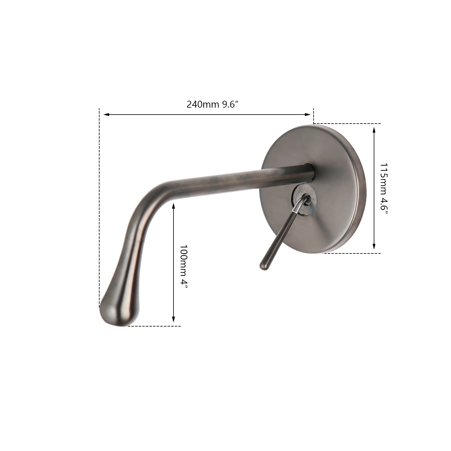 KEMAIDI Wash Basin Bathroom Faucet Hot And Cold Water Wall Mount Mixer Sink Tap Swivel Bath With Modern Single Lever Handle |