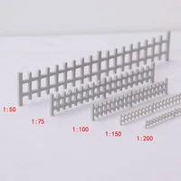 10pcslot 150 1200 scale model mini diy building outdoor abs plastic white model fence for building desgin