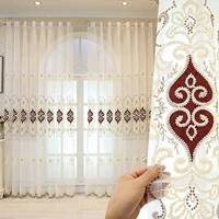 modern curtains embroidered semi shading white yarn simple and atmospheric customization curtains for living dining room bedroom