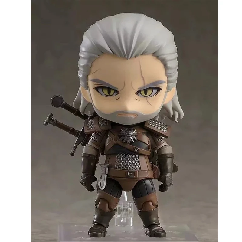 10 см Q версия the Witcher ed 3 Wild Hunt 907 # Geralt Белый Волк ПВХ Фигурки Модель игрушки подарок