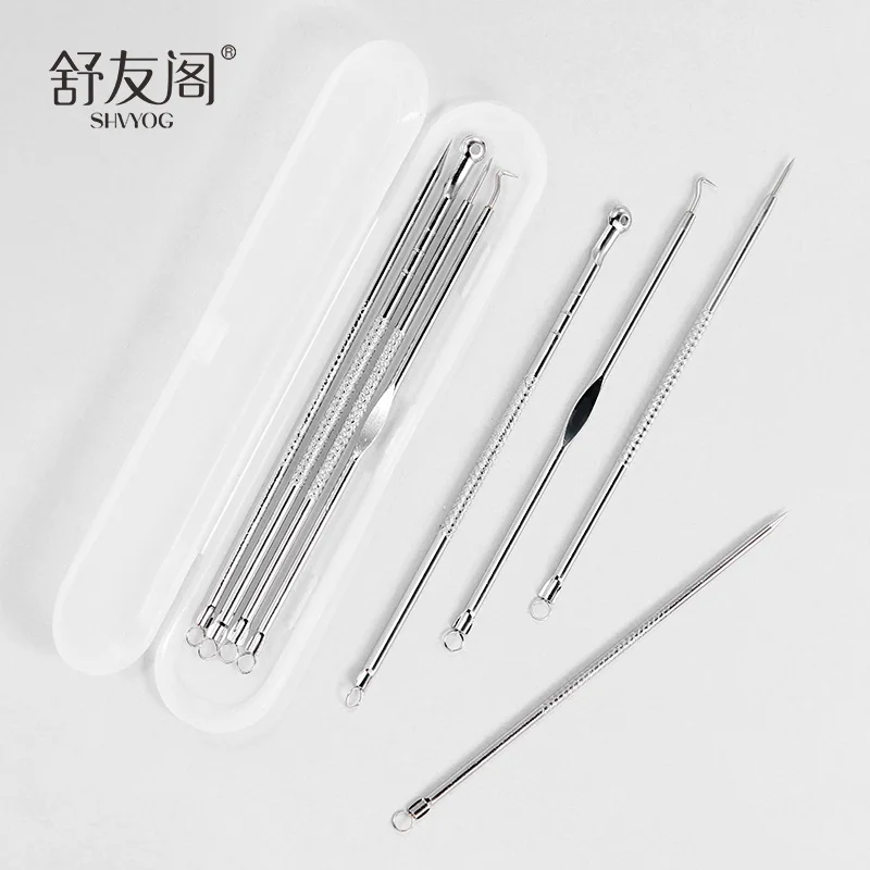 4 шт. для удаления угрей акне иглы из нержавеющей стали прыщей черных точек