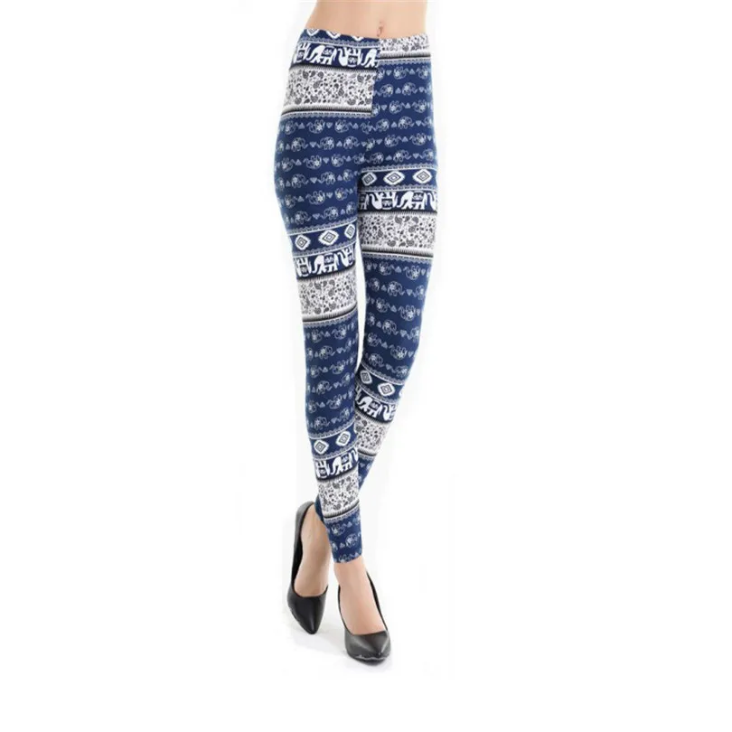 

YRRETY Fashion Push Up Graffiti Print Leggings High Waist Colorful Leg Pants Woman Knitted Ankle-Length Fitness Solid Trousers