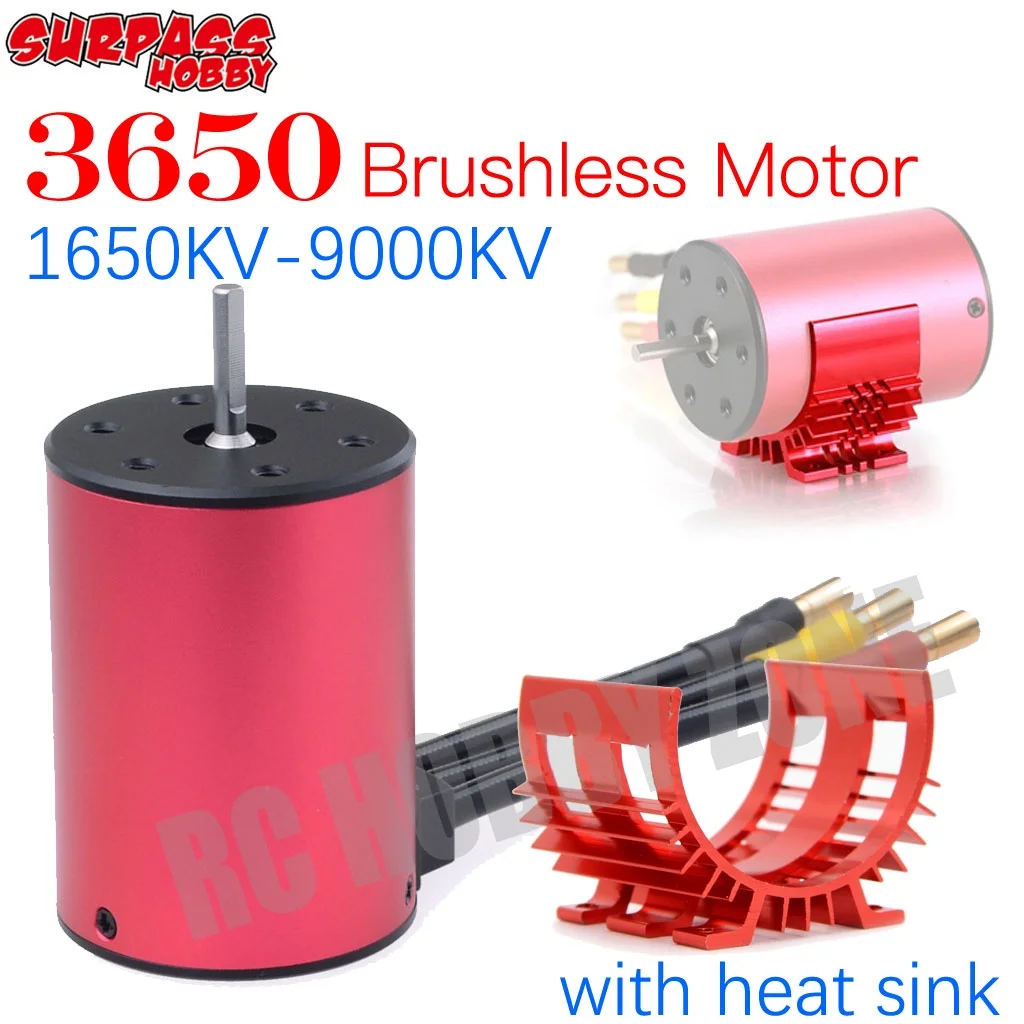 3650 бесщеточный двигатель с радиатором 5900KV 6900KV 7700KV 9000KV 3,175mm вал водонепроницаемый двигатель для 1/10 1/8 RC Car Drift Truck