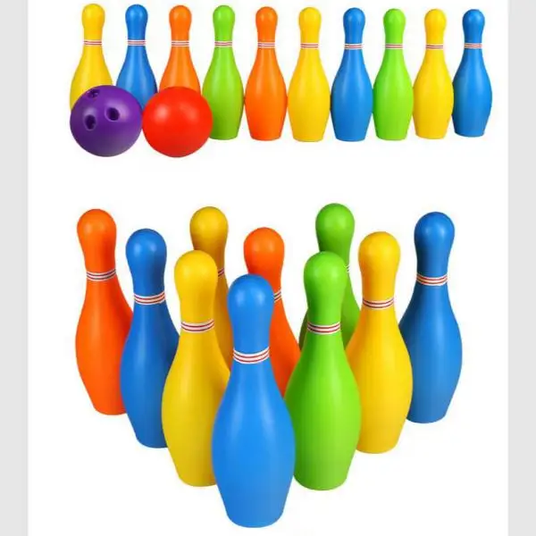

Children's Bowling Set Skittles with 2 Balls And 10 Skittles for Children