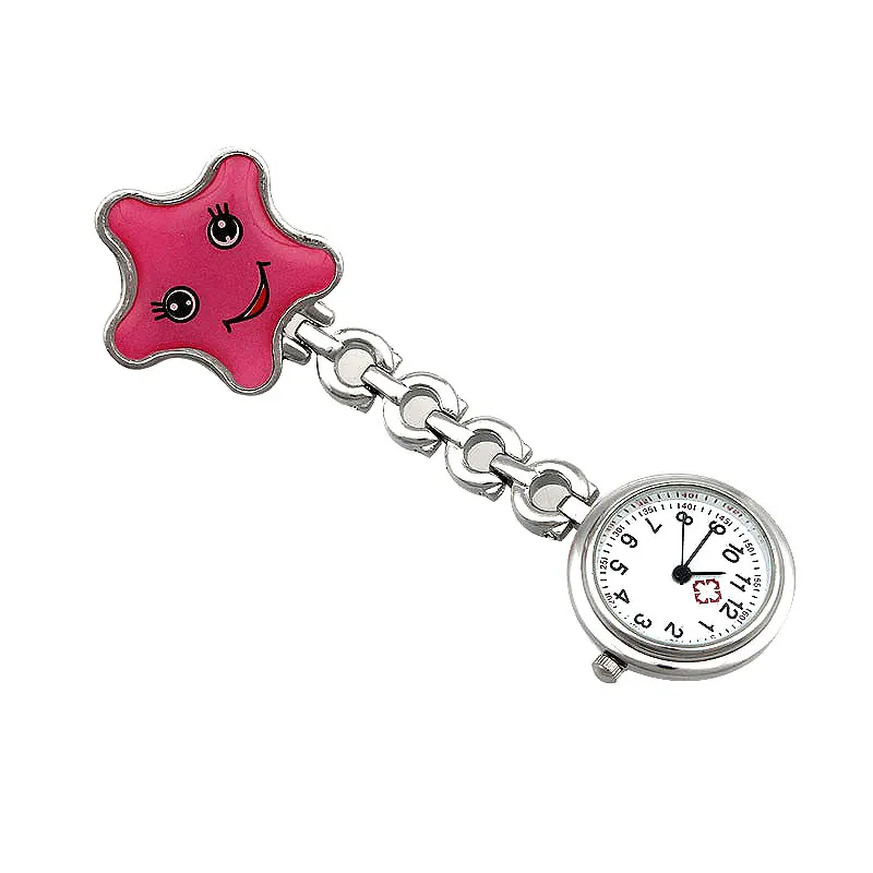 Часы наручные карманные кварцевые в форме звезды с подвеской|nurse fob|quartz pocket watchwatches