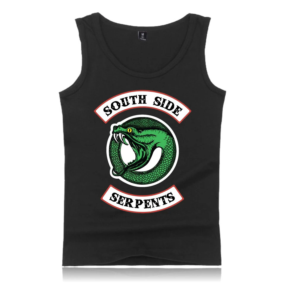 Мужские летние рубашки без рукавов с принтом ривердейла повседневные топы