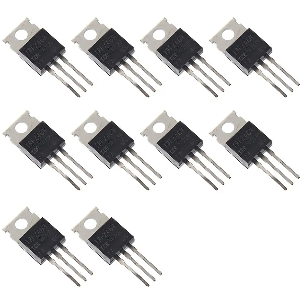 

IRFZ46N 10pcs IRFZ46 46 N-Channel MOSFET Transistor,53A 55V, TO-220AB 3-Pin IRFZ46N