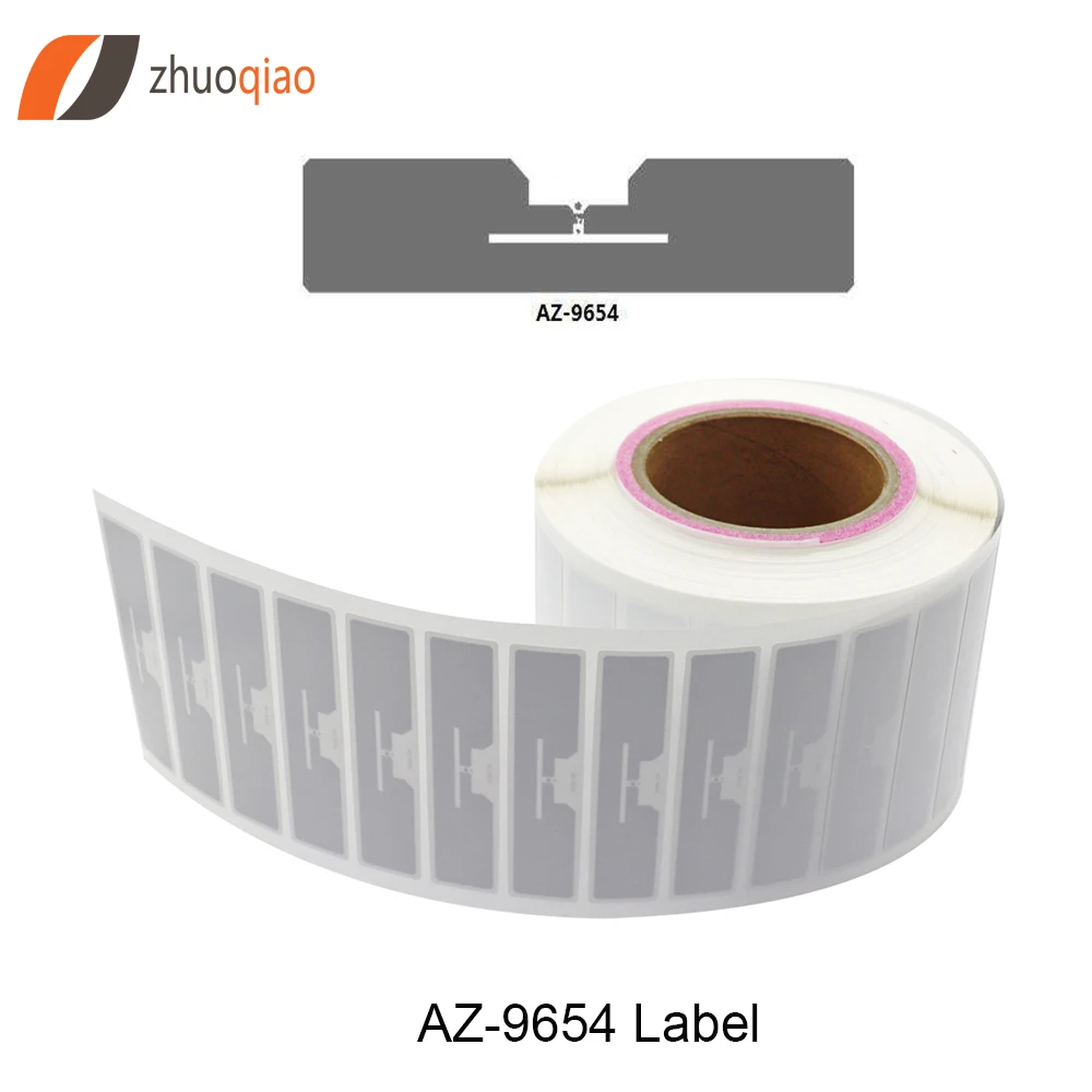 NJZQ AZ9662 AZ9654 Passive Adhesive UHF RFID Paper Label Sticker Tag with H3 Chip Size 70*17mm | Безопасность и защита