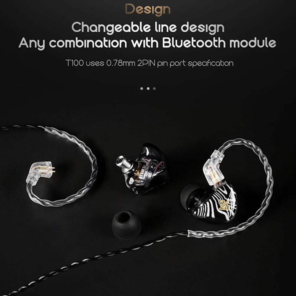 AUGLAMOUR T100 съемный кабель HiFi Музыка Бег спортивные наушники-вкладыши наушники с шумоподавлением наушники