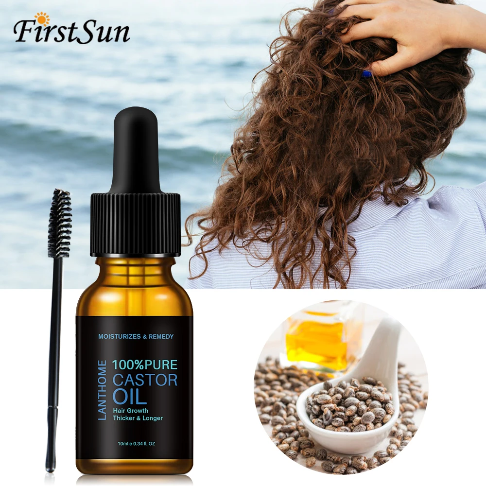 

Black Castor Oil for Hair Growth Treatment Preventing Baldness Anti Hair Loss Nourishing Enhancing Roots Hair Care Products 10ml