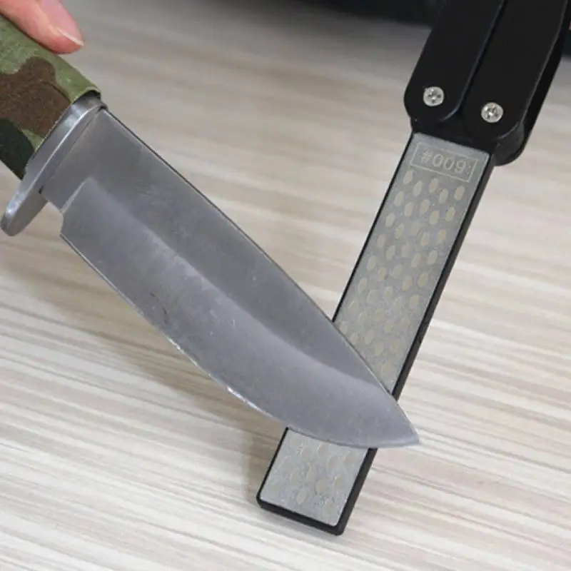 Точилка для ножей Двусторонняя точилка безопасный набор выживания Алмазный