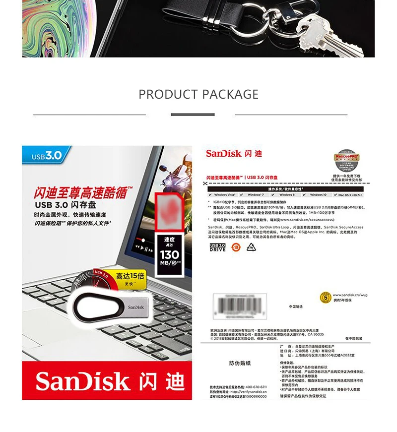 SanDisk USB Flash Drive 64 Гб 128 CZ93 флэш-накопитель USB 3,0 150 МБ/с. флэш-накопитель USB Stick для ноутбука