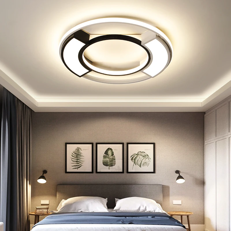 

Современный потолочный светильник для спальни, простой Индивидуальный Светодиодный фиксированный светильник для гостиной, столовой, ванн...