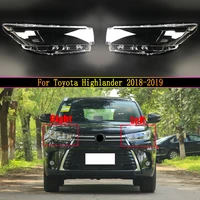 car headlight glass cover transparent left and right headlight lens shape for toyota highlander 2018 2019